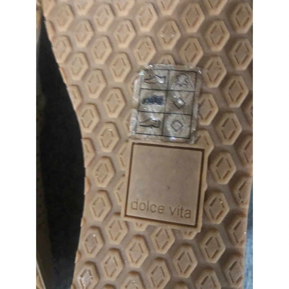 Dolce Vita Jhenee Shoes Perforated Platform slip-on Sneakers Sand Nubuck Women 8